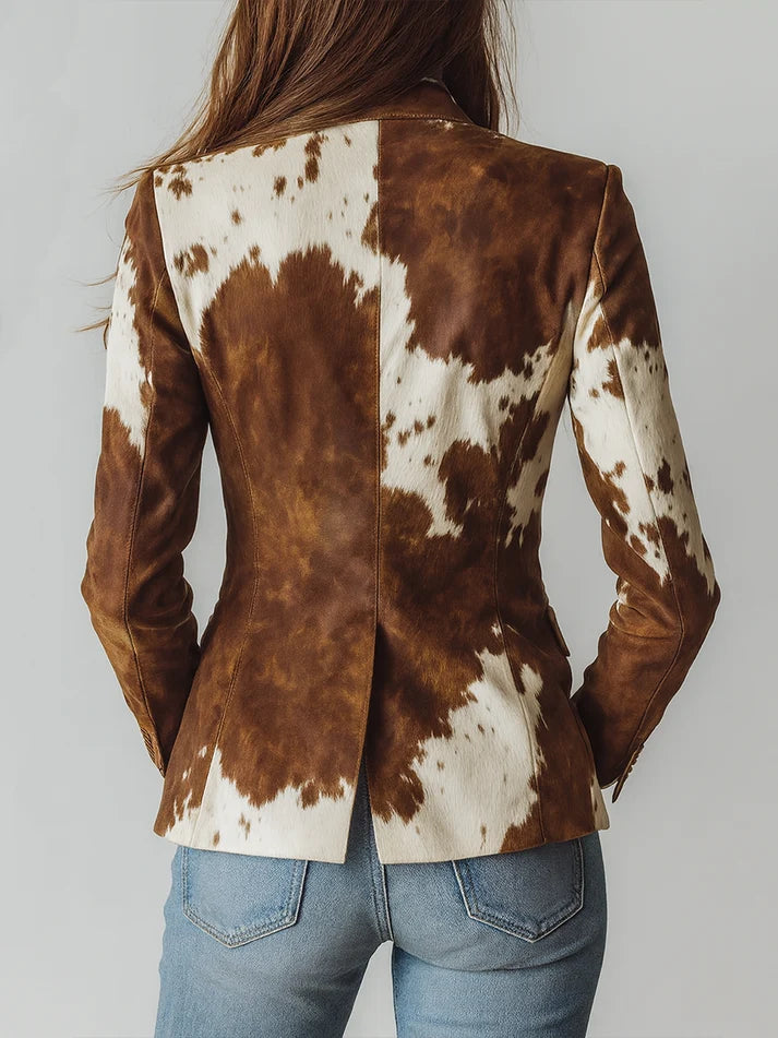 Manuela | Blazer con Stampa Animalier Vintage