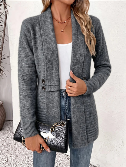Xalviere | Cardigan elegante da donna - Aperto sul davanti e vita sagomata