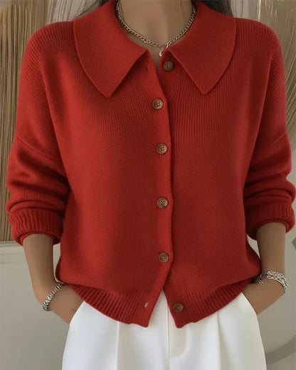 Marisa | Cardigan in Maglia con Collo a Camicia