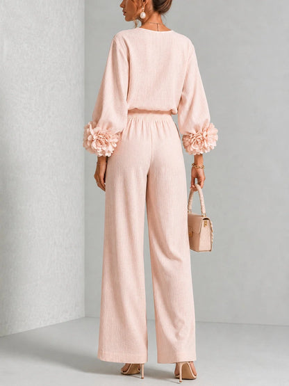 ROSALIE | Completo a due pezzi con polsini floreali