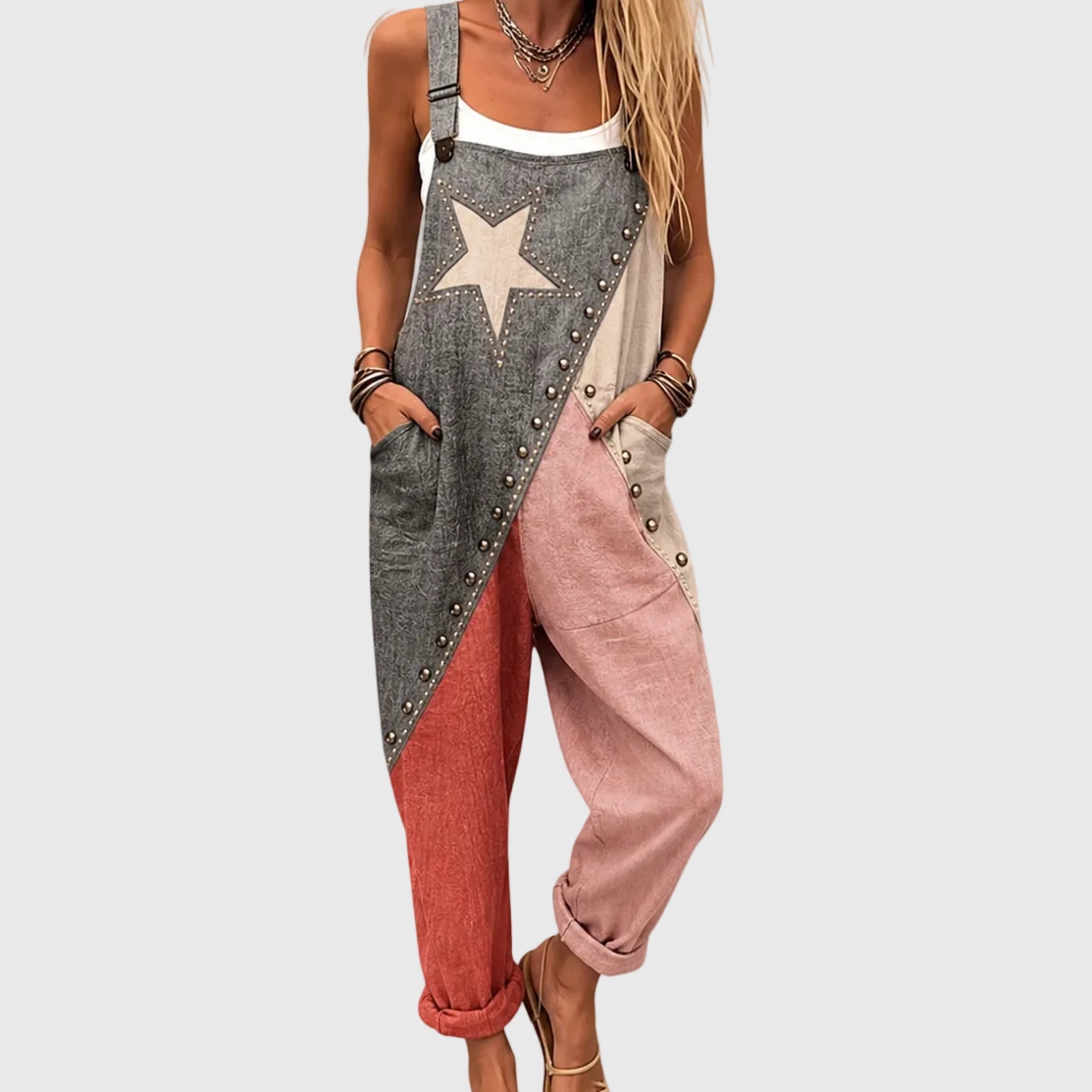 Salopette Feliciana in patchwork vintage