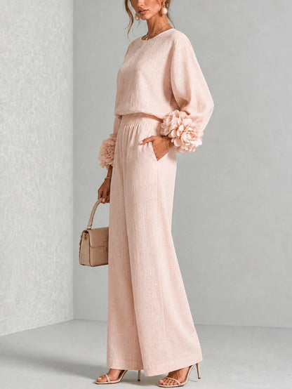 ROSALIE | Completo a due pezzi con polsini floreali