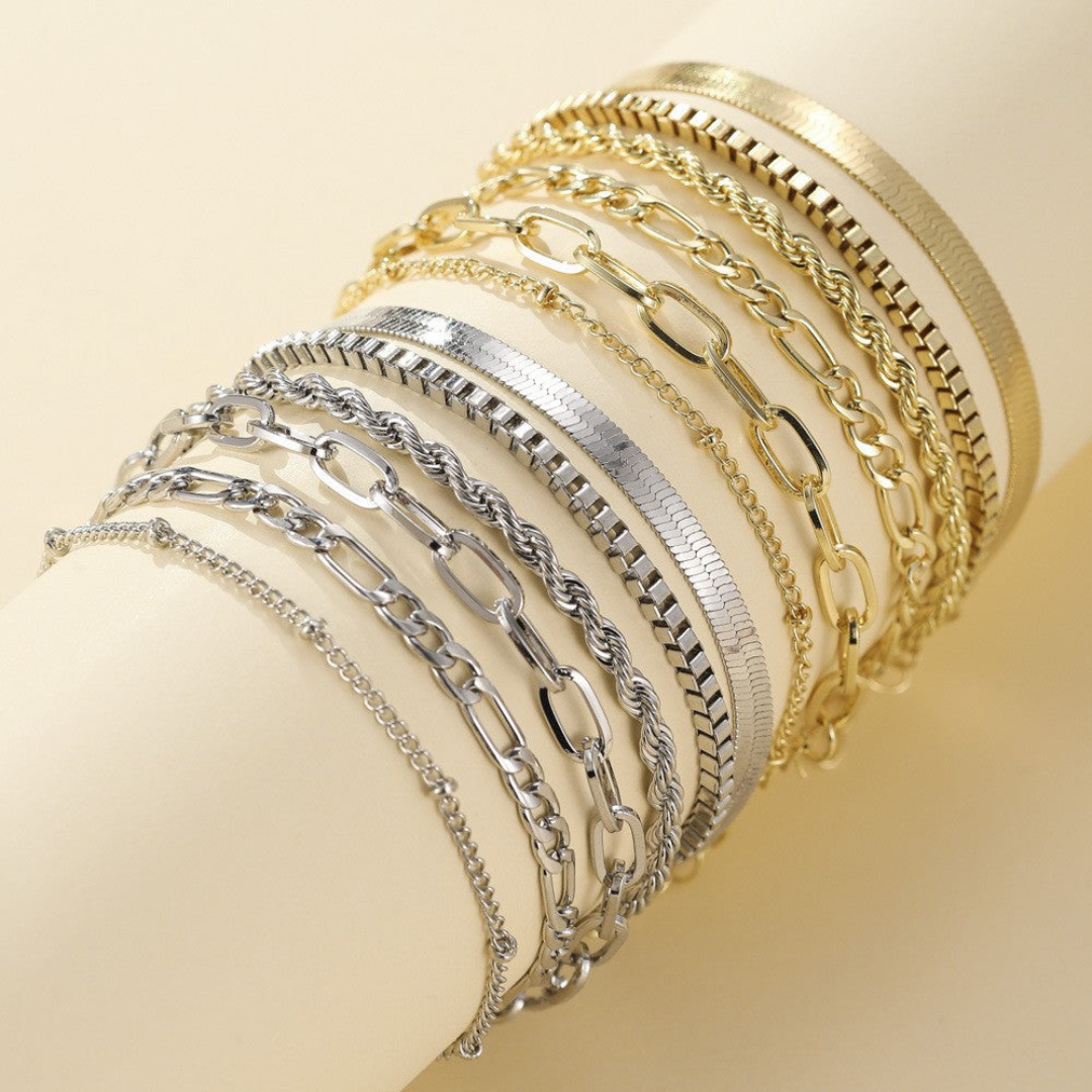 Eleonora | set di braccialetti dorati