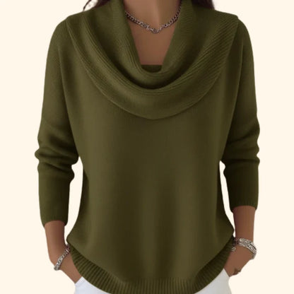 Julia | Maglione con Collo Drappeggiato