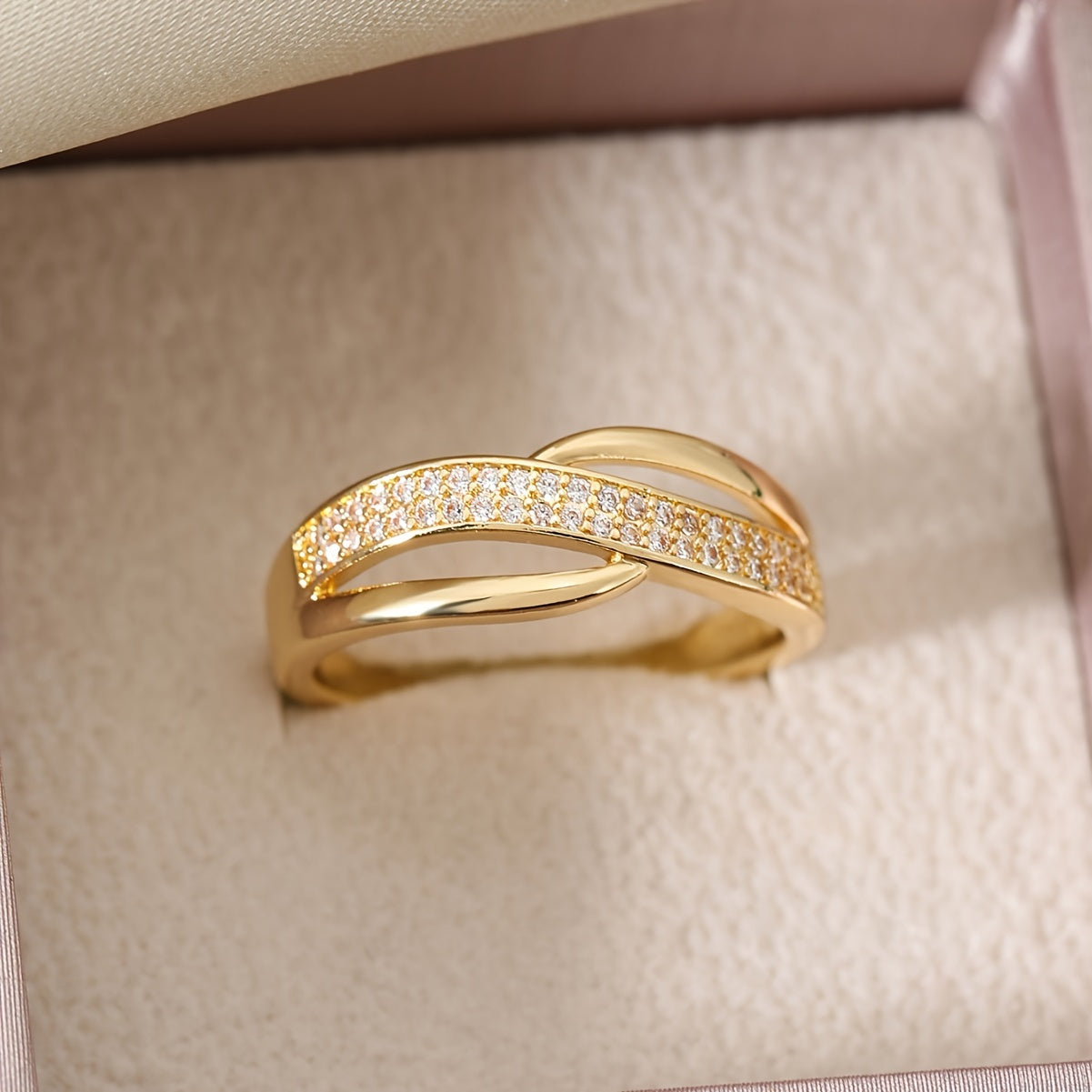 Serenina | anello crossover dorato