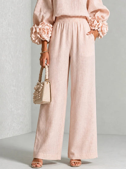 ROSALIE | Completo a due pezzi con polsini floreali