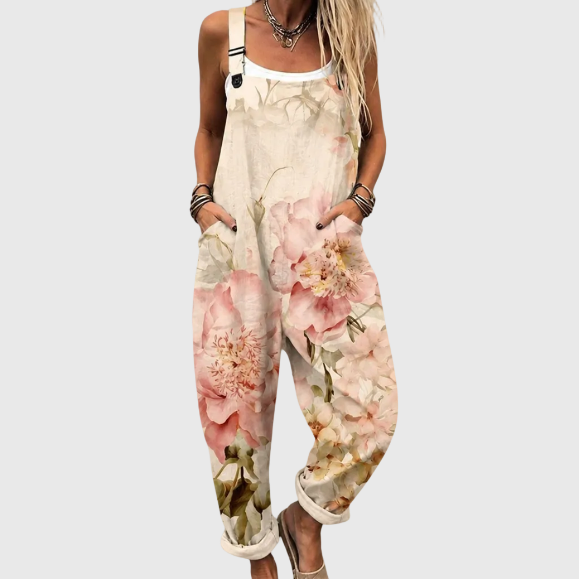 Salopette Delfina beige fantasia