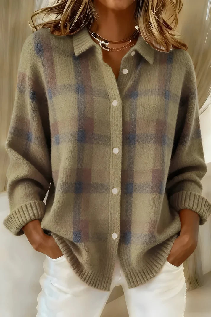 Gigliola | Cardigan in Maglia a Quadri