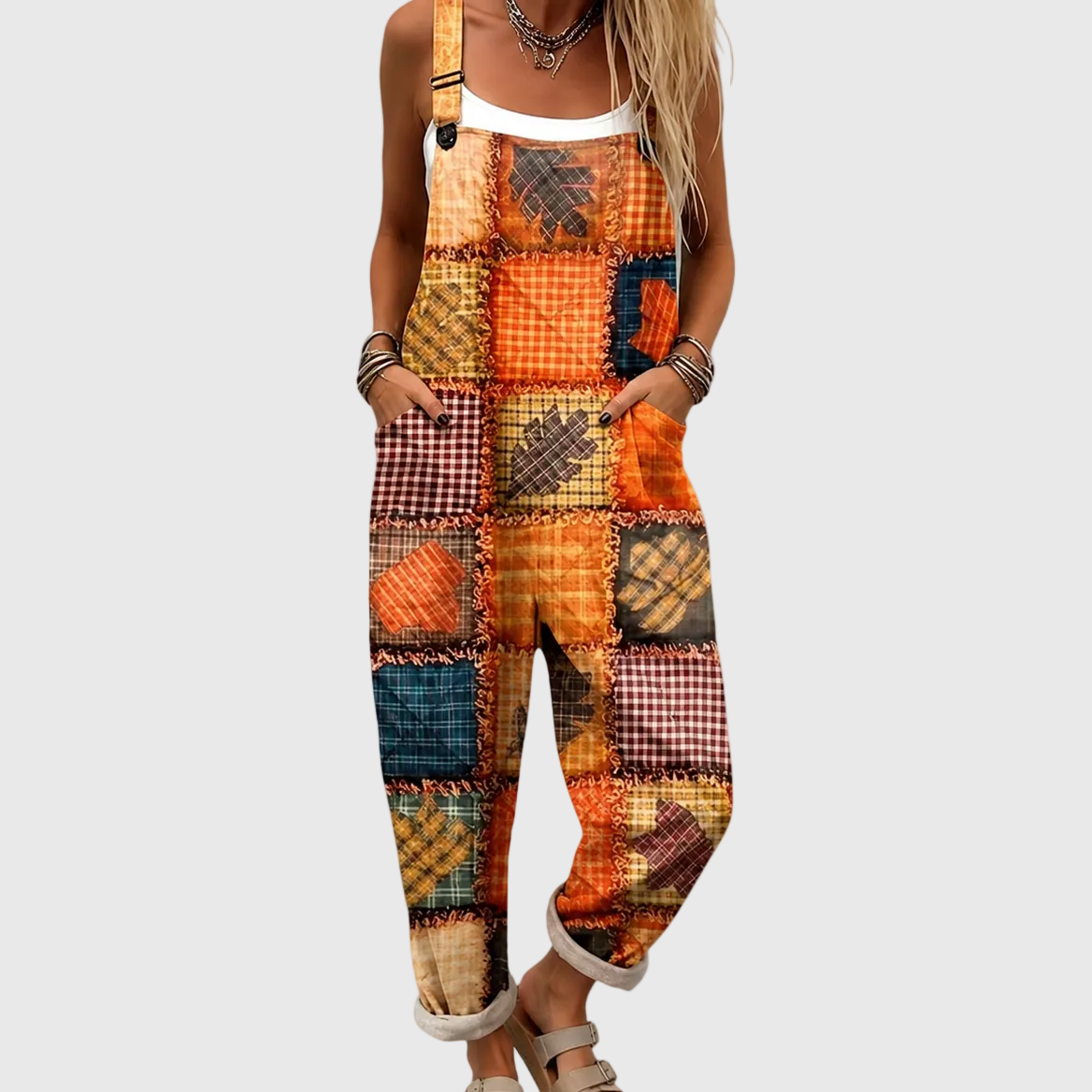 Salopette Leonor in patchwork rustico