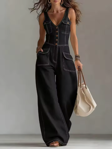 Corinna | denim con bottoni e tasche