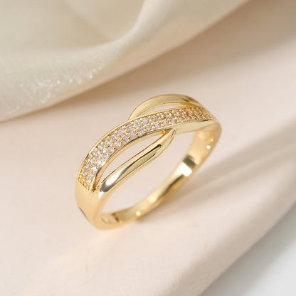 Serenina | anello crossover dorato