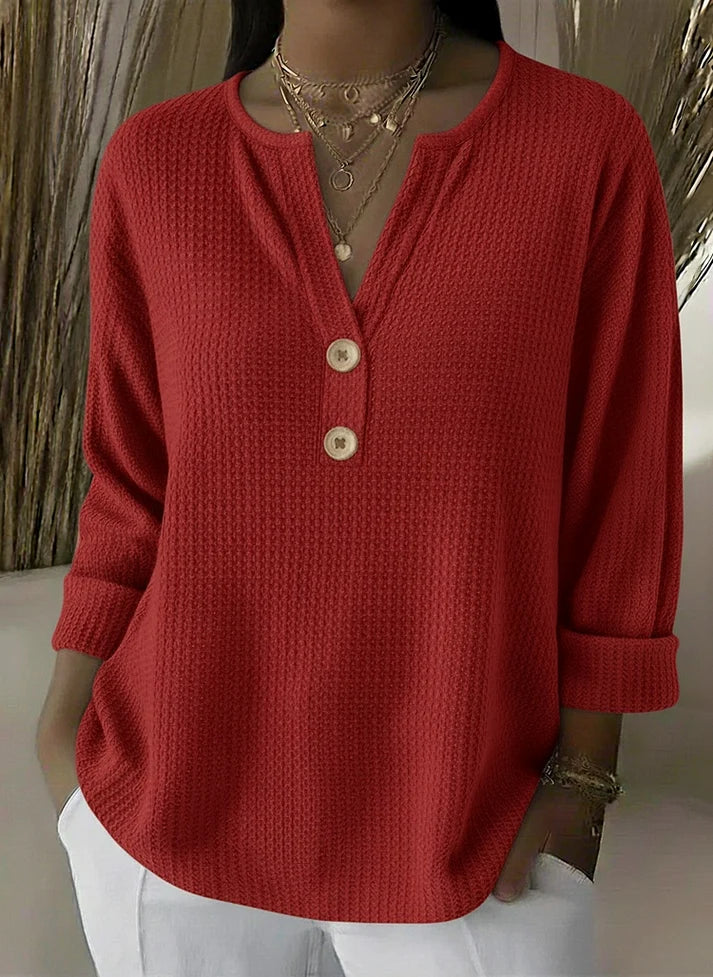 Amabile | Maglia Henley Goffrata con Bottoni