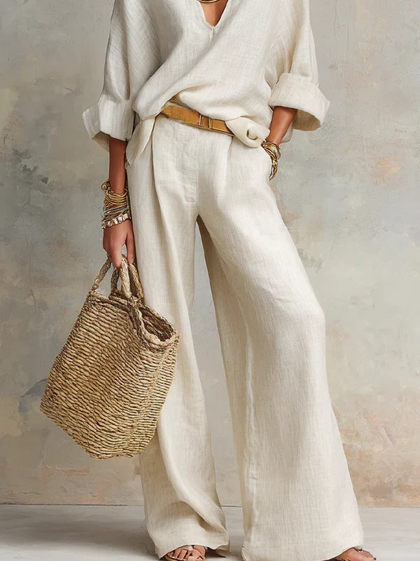 TARA | Coordinato resort con pantalone palazzo