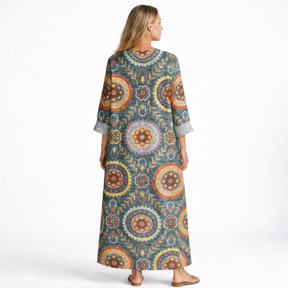 Elia™ | Vestito Midi Geometrico