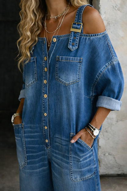 Sofia | denim con spalle scoperte