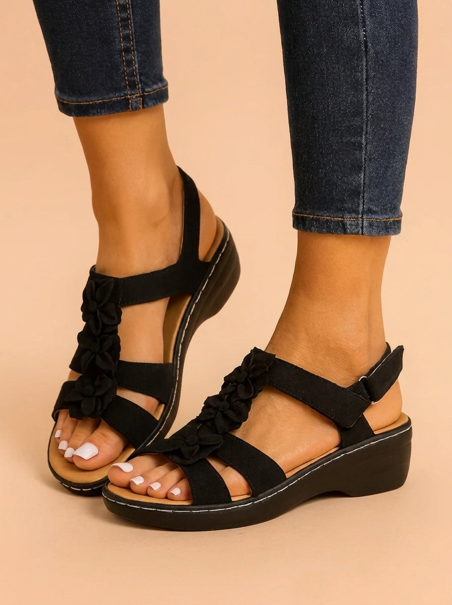 Emilia | Sandali zeppa comfort senza lacci