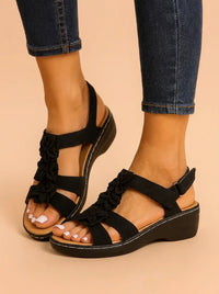 Emilia | Sandali zeppa comfort senza lacci