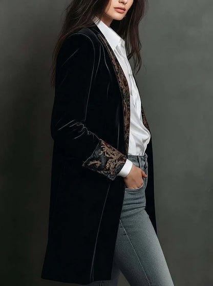 Marta | Blazer dal Taglio Sagomato con Stampa Barocca