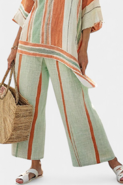 Bellmere | Top Asimmetrico Elegante & Pantaloni Ampi