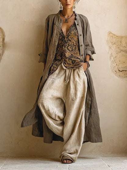 Giulia | Completo boho fluido a strati