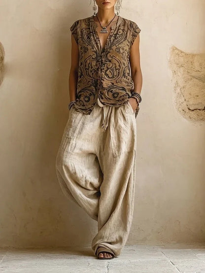 Giulia | Completo boho fluido a strati