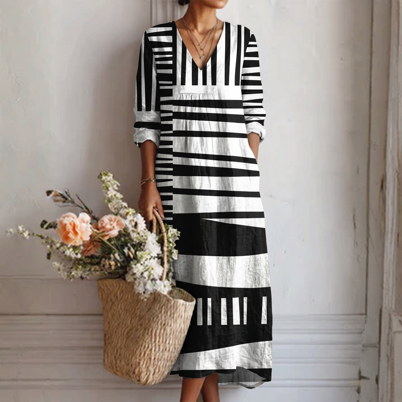 Lara™ | Vestito con Stampa Grafica