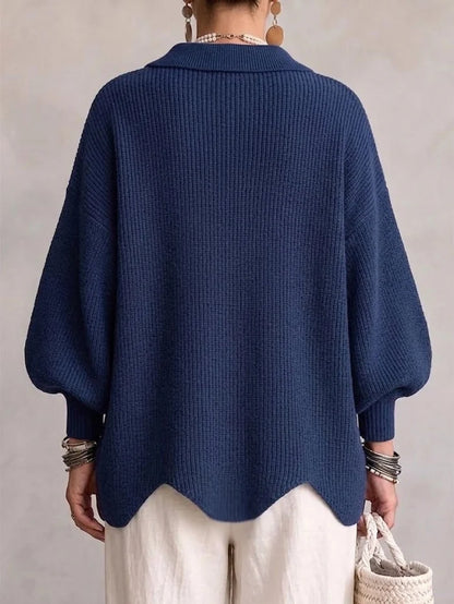 VICTOIRE | Cardigan oversize con bottoni dorati grandi