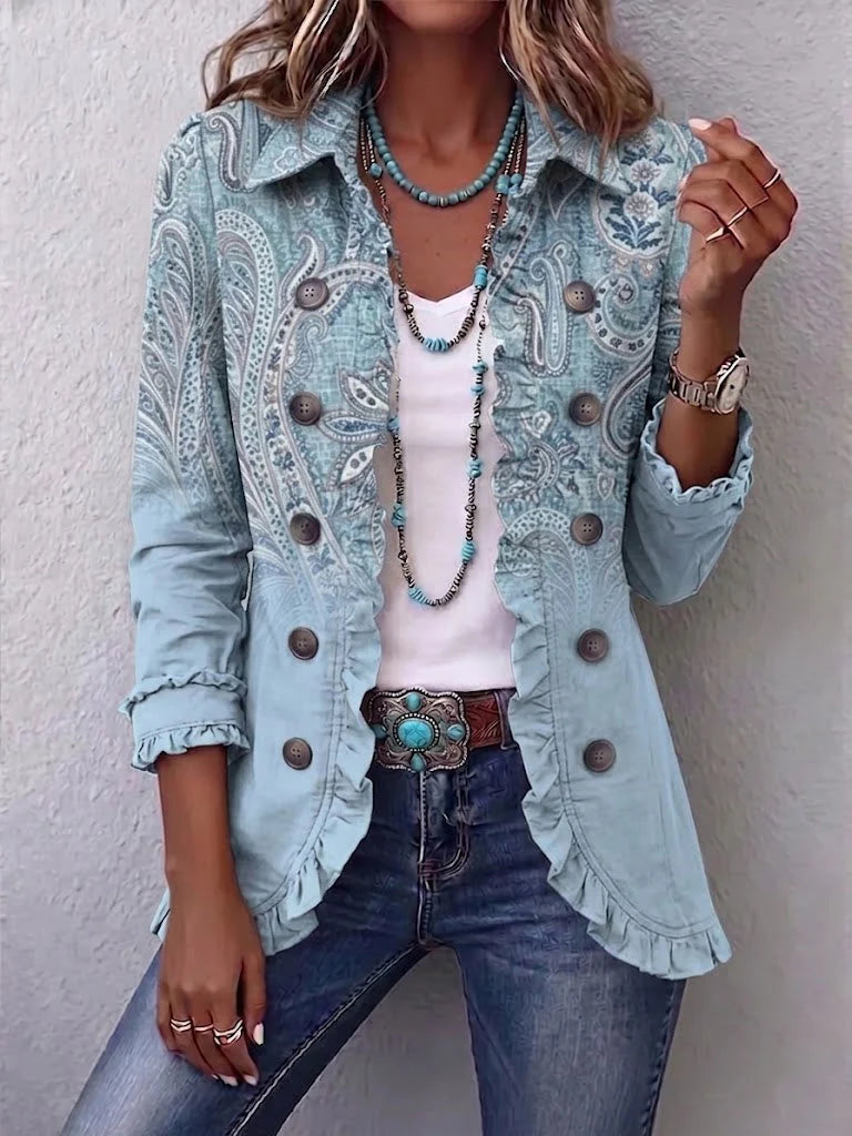 Teresa | Giacca Paisley Vintage con Volant